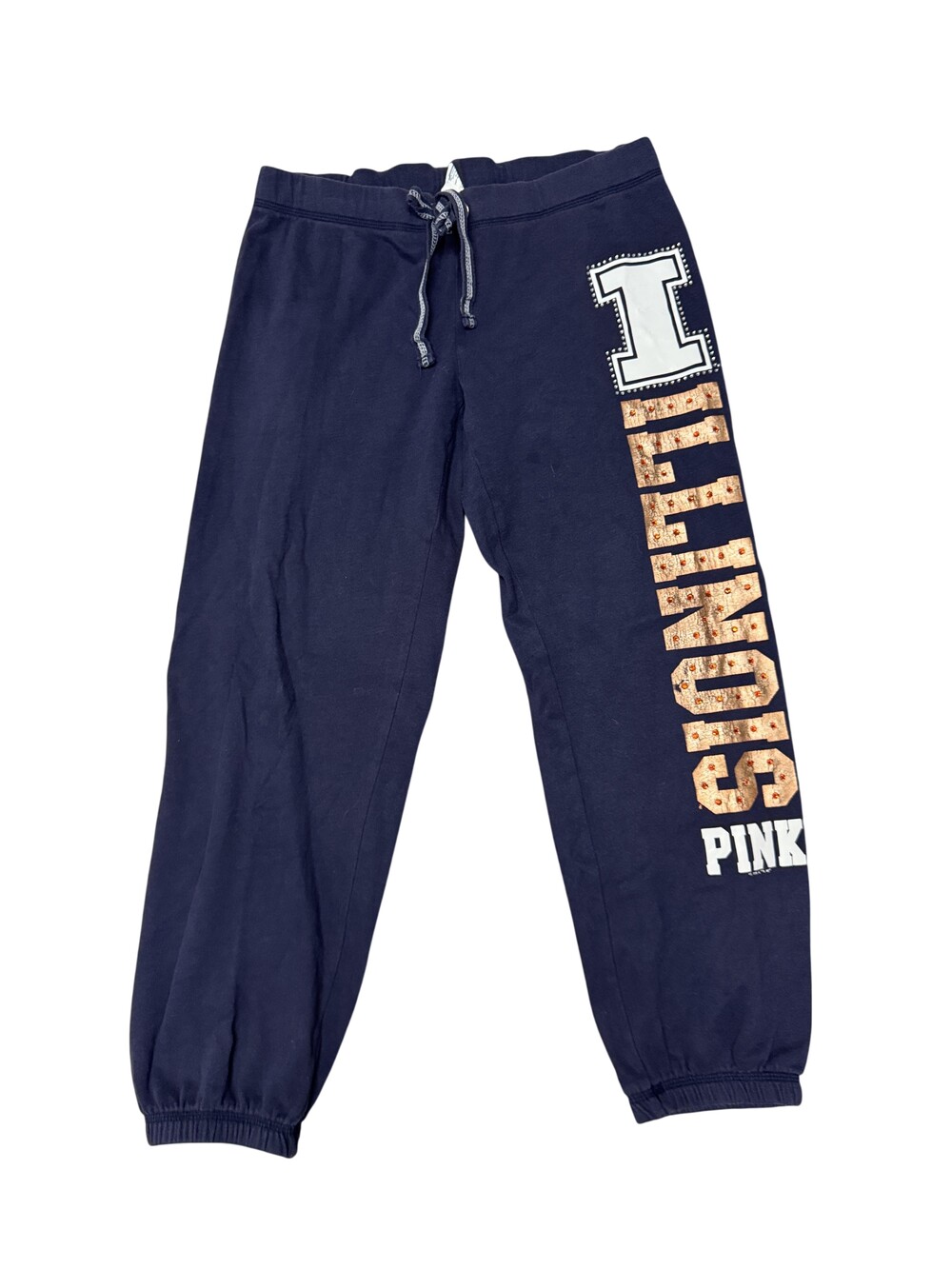 University of illinois Womens Small Blue Victorias secret PINK Sweatpants
